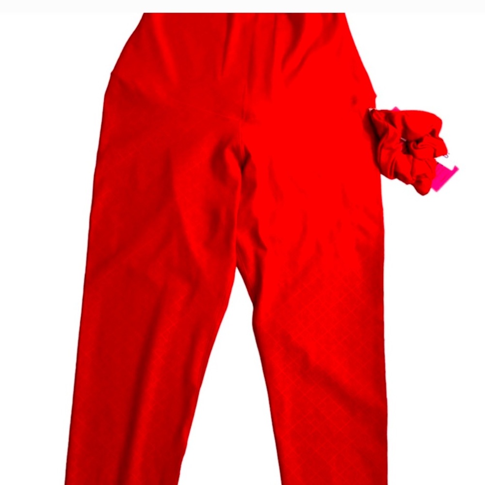 SHEFIT nwt Boss Leggings SilkSculpt Seamless High Rise Luxe Orange Red Rush